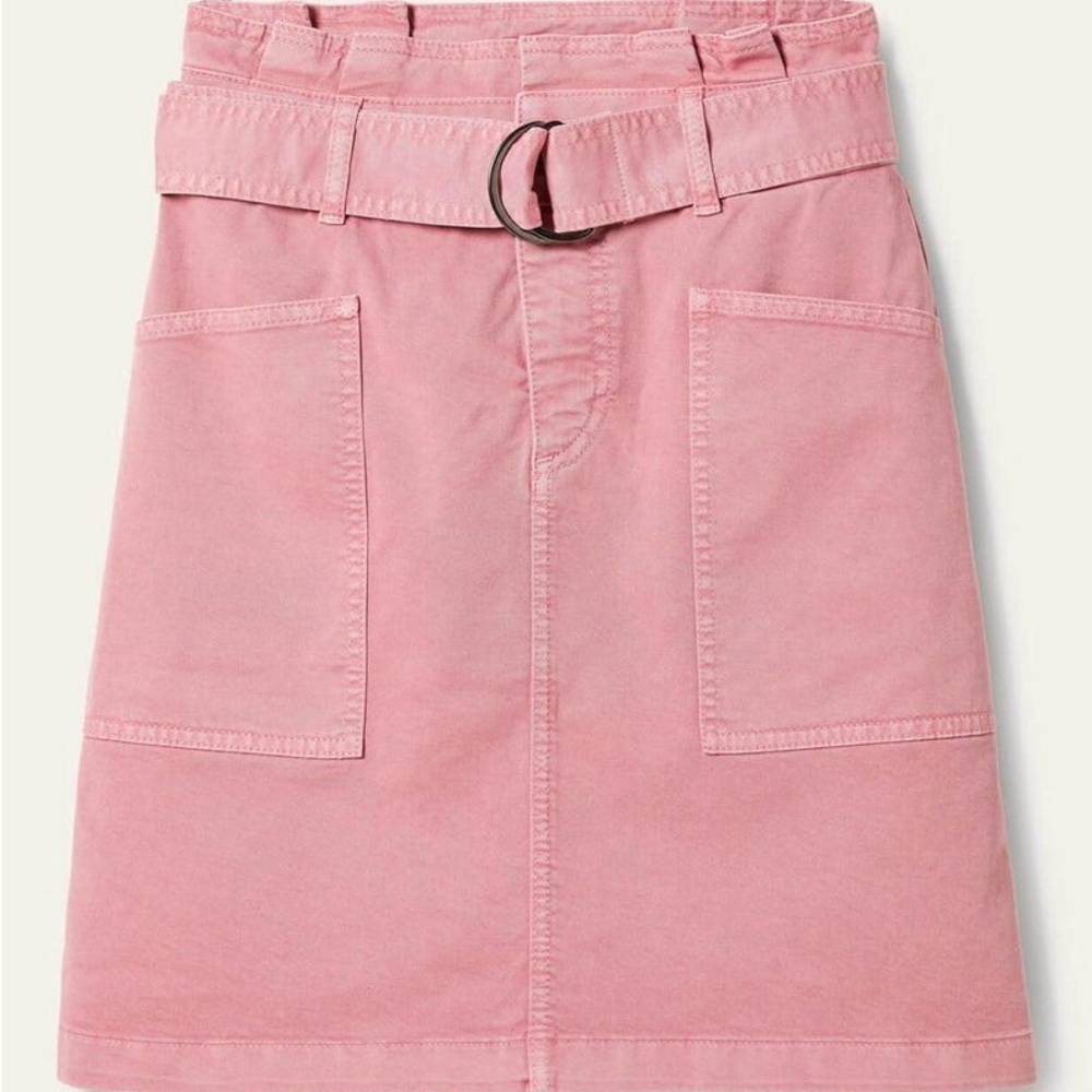 Boden Dusty Mauve Paperbag Skirt with Belt